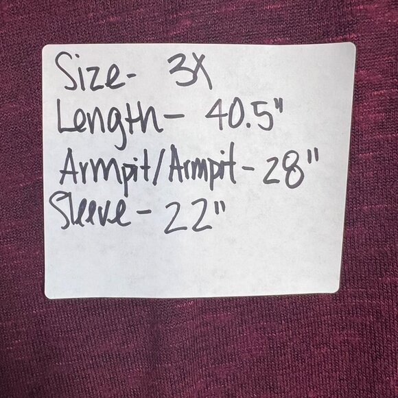 Maurices 3X Burgundy Bell Sleeve Plus Size Dress With Lace Trim Swing Dress - Picture 5 of 9